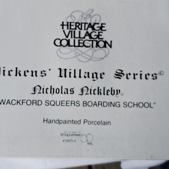 Department 56 Heritage Village Dickens Village Series Nicholas Nickleby Wackford - Picture 5 of 11